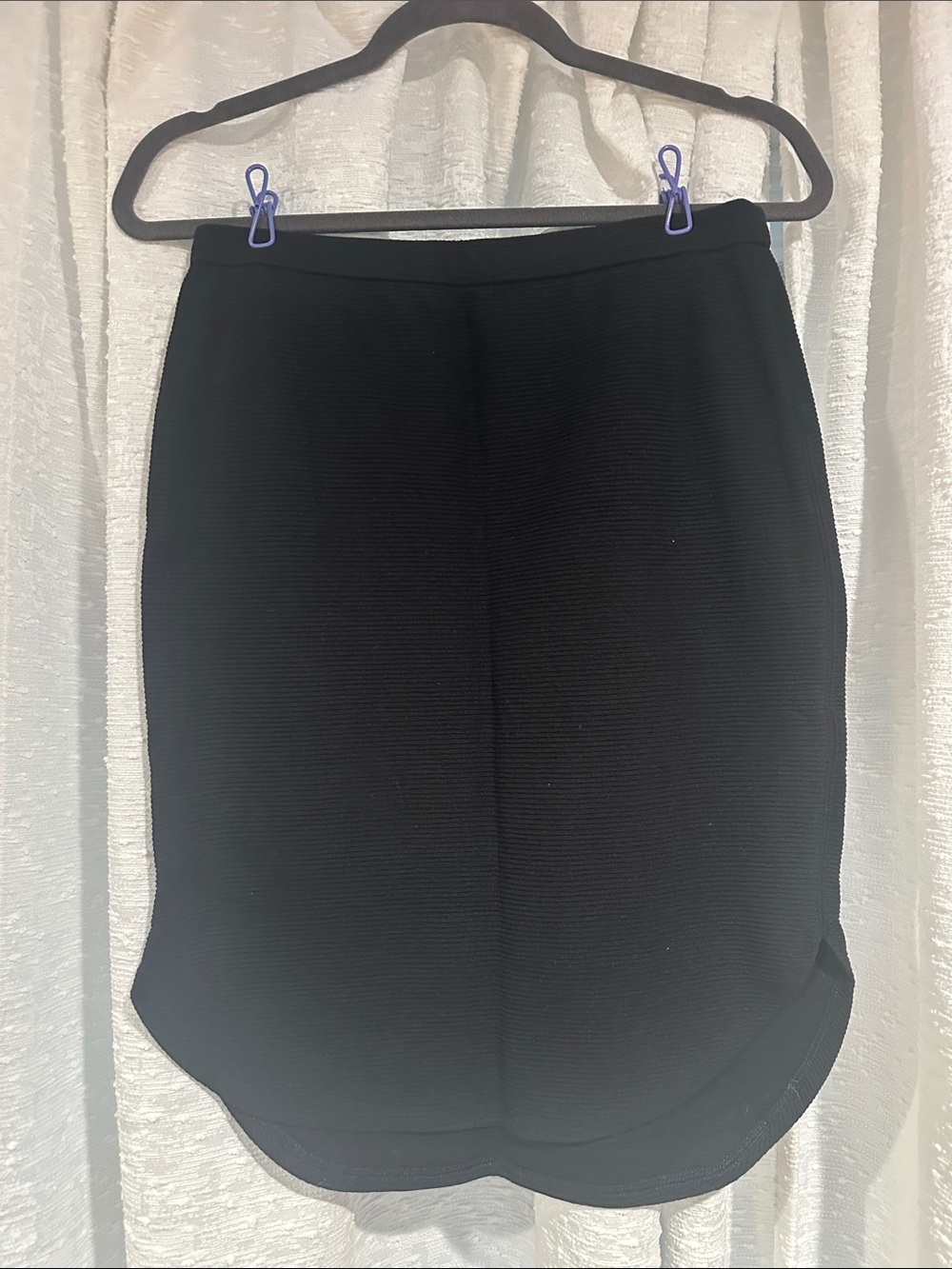 Banana Republic Black Textured Pencil Skirt